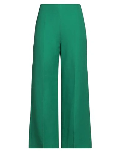 Valentino Garavani Woman Pants Green Size 8 Virgin Wool, Silk