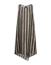 Masnada Woman Midi Dress Charcoal Size L/xl Viscose In Grey