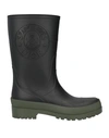 Dior Logo Embossed Round Toe Rain Boots In Black