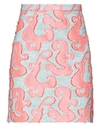 Rochas Woman Mini Skirt Turquoise Size 4 Polyester, Cotton, Metallic Polyester, Acrylic In Blue