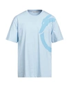Trussardi Man T-shirt Sky Blue Size 4xl Cotton