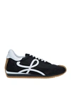 Loewe Flow Runner Suede-trimmed Sneakers In Black