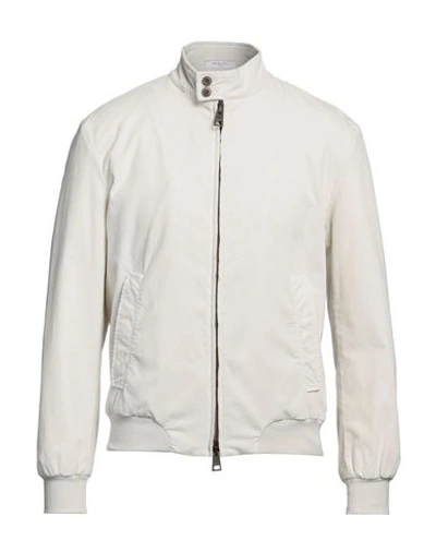 Boglioli Man Jacket Ivory Size 38 Cotton, Elastane In White