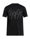 Neil Barrett Man T-shirt Black Size Xxl Cotton
