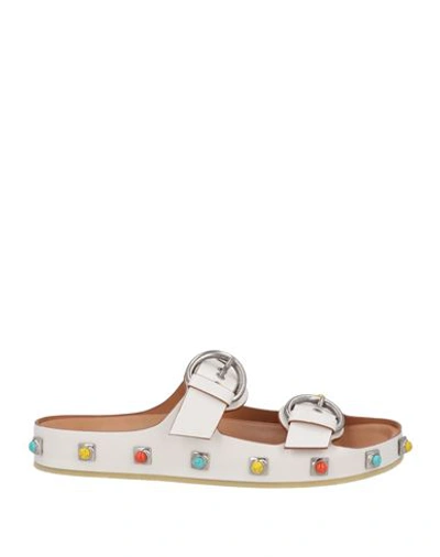 ETRO ETRO WOMAN SANDALS WHITE SIZE 6 LEATHER