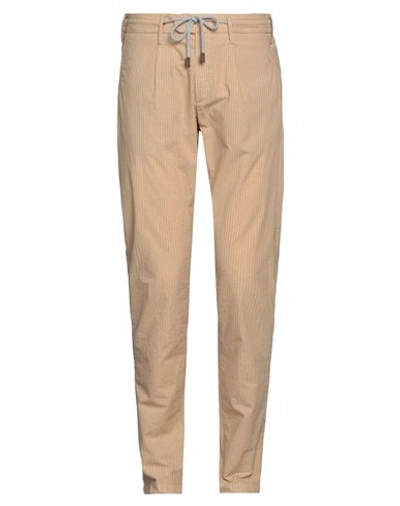 Eleventy Man Pants Sand Size 30 Cotton, Polyamide, Elastane In Beige