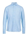Ploumanac'h Man Shirt Sky Blue Size 15 ¾ Cotton In Blue