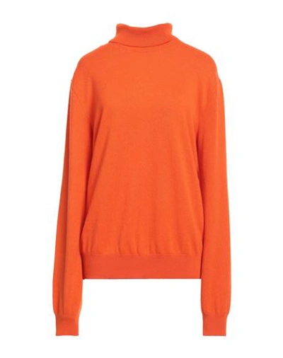 The Row Woman Turtleneck Orange Size M Cashmere