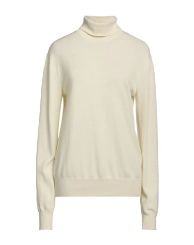 The Row Woman Turtleneck Beige Size S Cashmere In Sage Green
