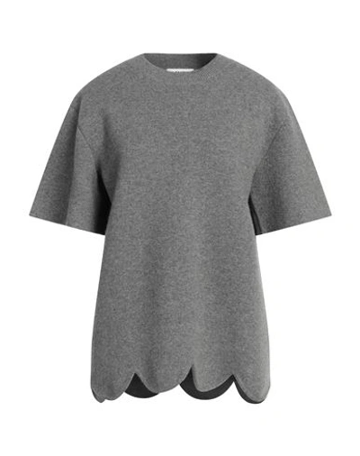 Jil Sander Woman Sweater Grey Size 6 Virgin Wool, Cashmere, Polyamide