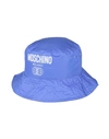 Moschino Man Hat Bright Blue Size L Polyester In Blue