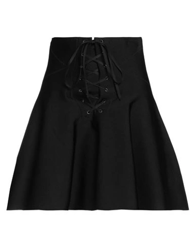 Alaïa Woman Mini Skirt Black Size 4 Viscose, Polyester, Polyamide, Polyurethane