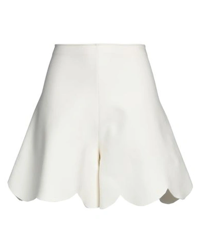 Rochas Woman Shorts & Bermuda Shorts Ivory Size S Viscose, Polyester, Polyamide, Elastane In White