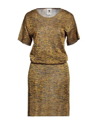 M Missoni Woman Midi Dress Ocher Size Xl Viscose In Yellow