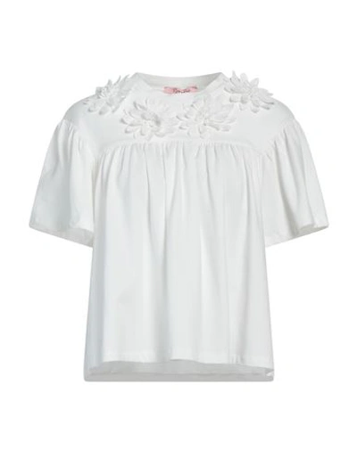 Rose A Pois Rosé A Pois Woman T-shirt White Size 8 Cotton, Elastane
