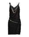 Rabanne Chain-link Gathered O-ring Sleeveless Mini Dress In Black
