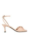 N°21 Woman Sandals Blush Size 11 Soft Leather In Pink