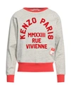 Kenzo Man Sweatshirt Light Grey Size Xl Cotton In Grey