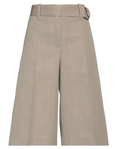 Jil Sander Woman Cropped Pants Khaki Size 4 Wool In Beige