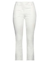 Rue Du Bac Woman Pants White Size 8 Cotton, Elastane