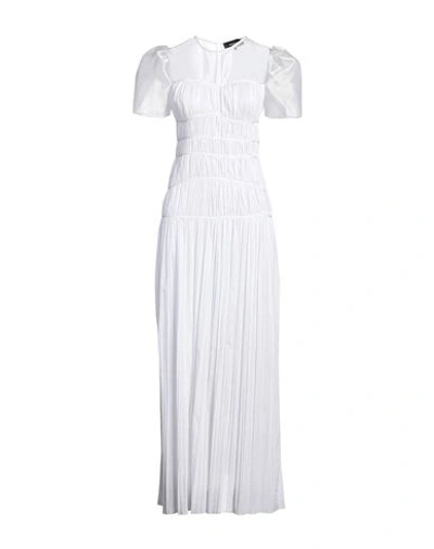 Rochas Woman Maxi Dress White Size 6 Polyester, Cotton