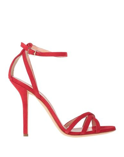 Philosophy Di Lorenzo Serafini Woman Sandals Red Size 9 Soft Leather