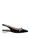 STUART WEITZMAN STUART WEITZMAN WOMAN BALLET FLATS BLACK SIZE 7.5 SOFT LEATHER