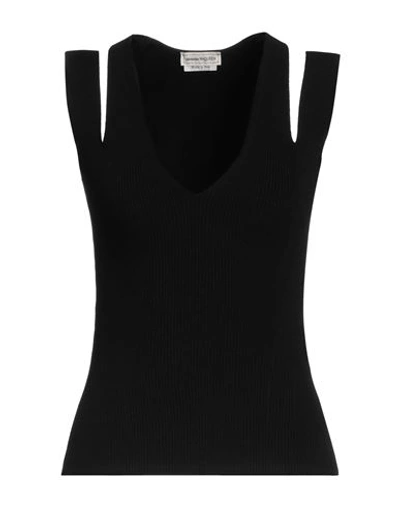 Alexander Mcqueen Woman Sweater Black Size L Viscose, Polyester