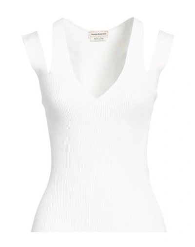 Alexander Mcqueen Woman Sweater White Size M Viscose, Polyester