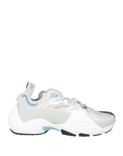 LANVIN LANVIN WOMAN SNEAKERS GREY SIZE 6 POLYURETHANE, POLYESTER, THERMOPLASTIC POLYURETHANE, NYLON