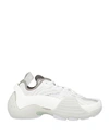 Lanvin Flash-x Mesh Upper Sneakers With Textured Panels In White