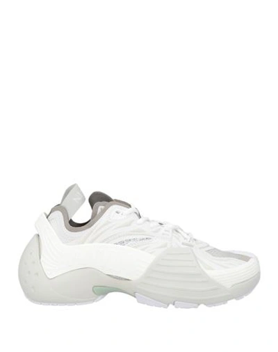 LANVIN LANVIN WOMAN SNEAKERS WHITE SIZE 7 POLYURETHANE, POLYESTER, THERMOPLASTIC POLYURETHANE, NYLON