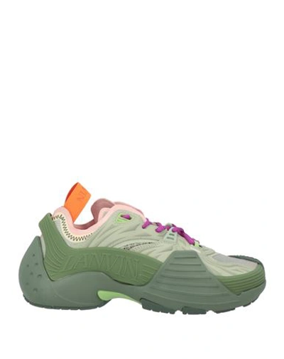 Lanvin Woman Sneakers Sage Green Size 7 Polyurethane, Polyester, Thermoplastic Polyurethane, Nylon
