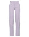 LARDINI LARDINI WOMAN PANTS LILAC SIZE 12 COTTON, POLYESTER, ELASTANE