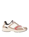 Fendi Man Sneakers White Size 9 Calfskin, Textile Fibers