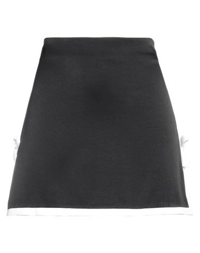 Msgm Woman Mini Skirt Black Size 4 Viscose, Polyester