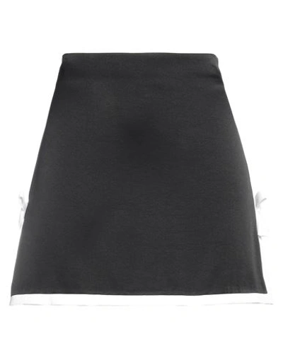 Msgm Woman Mini Skirt Black Size 4 Viscose, Polyester In Black