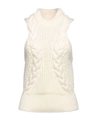 Alexander Mcqueen Woman Sweater Cream Size L Wool In White