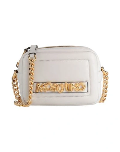 Moschino Woman Cross-body Bag Light Grey Size - Leather