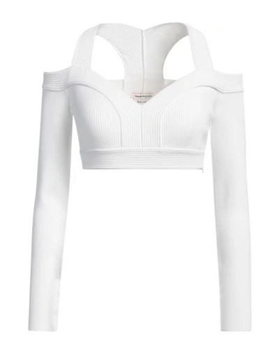 Alexander Mcqueen Woman Top White Size M Viscose, Polyester, Polyamide, Elastane