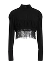 Rabanne Woman Top Black Size 8 Acetate, Viscose, Aluminum In Black