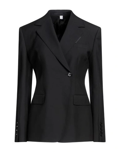 Burberry Woman Blazer Black Size 6 Wool