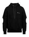 NEIL BARRETT NEIL BARRETT MAN SWEATSHIRT BLACK SIZE L COTTON, VISCOSE, ELASTANE