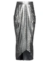Isabel Marant Woman Midi Skirt Silver Size 10 Viscose, Polyester In Silver