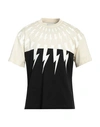 Neil Barrett Man T-shirt Ivory Size Xl Cotton In White