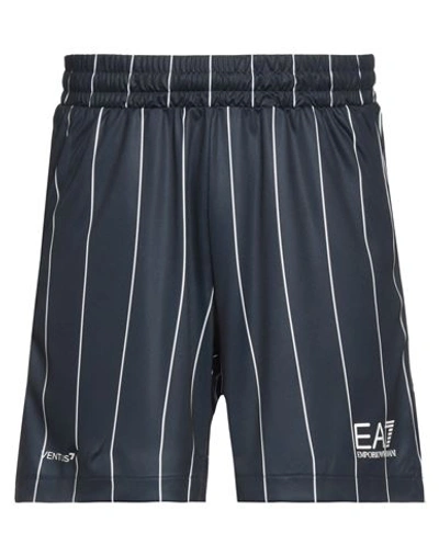 Ea7 Man Shorts & Bermuda Shorts Midnight Blue Size L Polyester