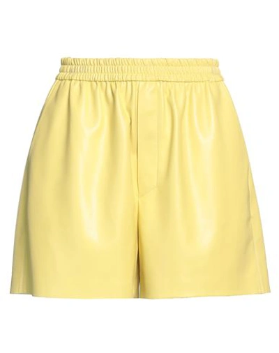 Nanushka Woman Shorts & Bermuda Shorts Yellow Size M Polyurethane