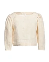 CHLOÉ CHLOÉ WOMAN TOP BEIGE SIZE 8 LINEN