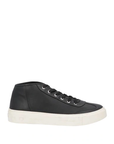 Ferragamo Man Sneakers Black Size 10 Soft Leather