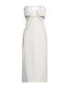 Jacquemus Woman Midi Dress Ivory Size 10 Polyamide, Cotton, Elastane In White
